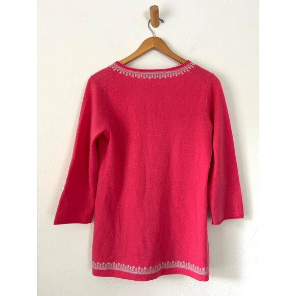 Tommy Bahama Women's Medium Rose Pink 100% Cashmere Tunic - Picture 6 of 10